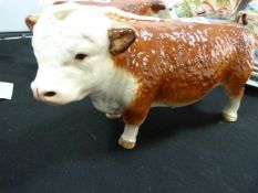 Ceramic Herefordshire Bull Figurine