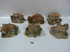 Tray Containing 5 Lilliput Lane Cottages
