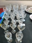 Selection of Cut Glass Glasses
