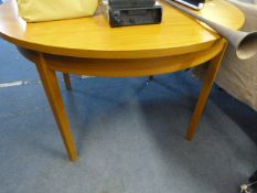 Teak Circular Dining Room Table