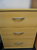 Pair of Light Oak Effect Office Drawers