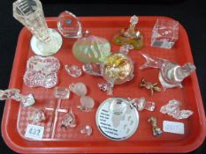 Tray of Glass Figurines