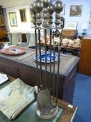 Brass Fire Companion Set