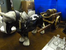 Ceramic Horse & Cart
