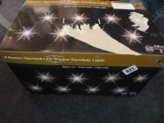 *Boxed Battery Operated LED Window Snowflake Set of Lights