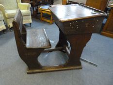 Victorian Children's School Desk & Seat