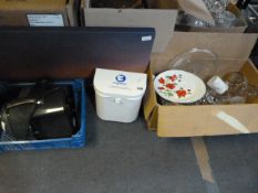 2 Towel Dispensers - Framed Print & Box of Bric-a-Brac