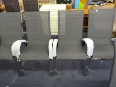 *Set of 4 Grey Charcoal Patio Chairs