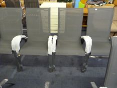 *Set of 4 Grey Charcoal Patio Chairs