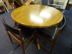 Circular Drop Leaf Table & 2 Chairs