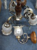 3 Branch Ceiling Light & 2 Wall Lights