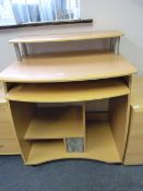 Light Oak Effect Computer Table