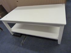 *White Long John Coffee Table