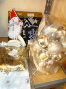 *Selection of Silver Baubles - Battery Operated LED Lights - Christmas Decorations etc