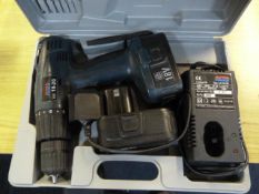 Alpha Cordless Drill with Charger & Battery in Case