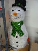 *LED Free Standing Tinsel Snowman