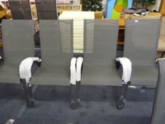 *Set of 4 Grey Charcoal Patio Chairs