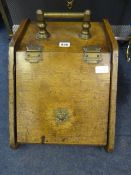 Edwardian Oak Coal Scuttle