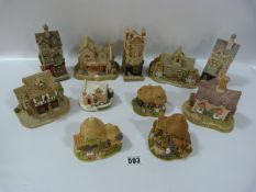 Tray Containing 11 Lilliput Lane Cottages
