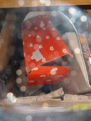 Large Box Containing Games - Table Lamps - Tennis Raquets etc