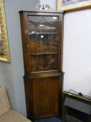 Glazed Mahogany Corner Cabinet