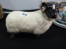 Ceramic Ram Figurine