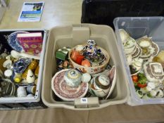 3 Boxes of Ceramics Including Mason Ware - Hornsea etc