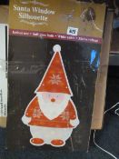 *Santa Window Silhouette & Small LED Snowflake