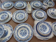 Large Quantity of Masons Willow Ware
