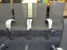 *Set of 4 Grey Charcoal Patio Chairs