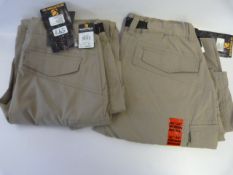 *2 PAIRS OF COMBAT TROUSERS BY DP CLOTHING WAIST 32