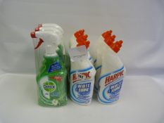 *6 Bottles of HARPIC WHITE AND SHINE Bleach & 3 Bottles of Dettol Mulit-Purpose Cleaner