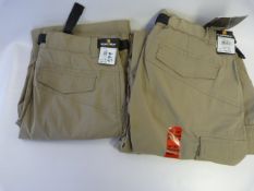 *2 PAIRS OF COMBAT TROUSERS BY DP CLOTHING WAIST 1 X 34