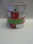 *4 Rolls of Kirklands Wire Edged Ribbon