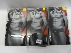 *3 Packs of Pringle Mens Underwear - Small