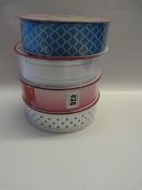 *4 Rolls of Kirklands Wire Edged Ribbon