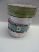 *4 Rolls of Kirklands Wire Edged Ribbon