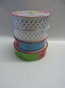 *4 Rolls of Kirklands Wire Edged Ribbon