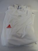 *4 VARIOUS WHITE ADIDAS T-SHIRT