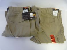 *2 PAIRS OF COMBAT TROUSERS BY DP CLOTHING WAIST 32