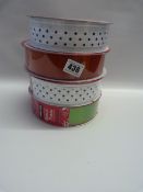 *4 Rolls of Kirklands Wire Edged Ribbon