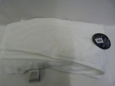 *CHARISMA WHITE & TAUPE  Bath Sheet