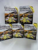 *5 Boxed Sets of The Ultimate Wash Dry & Polish Auto Car Care Kits