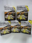 *5 Boxed Sets of The Ultimate Wash Dry & Polish Auto Car Care Kits