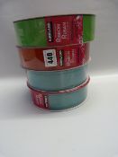 *4 Rolls of Kirklands Wire Edged Ribbon