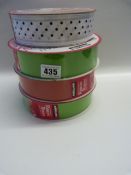 *4 Rolls of Kirklands Wire Edged Ribbon