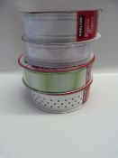 *4 Rolls of Kirklands Wire Edged Ribbon