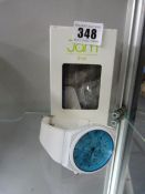 Jam Time Watch -White Strap - Blue Face