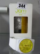 Jam Time Watch - White Strap - Yellow Face