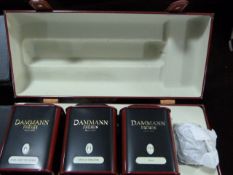 *Dammann Luxury Tea Set with 3 Grades of Tea & Infuser in Circular Black & White Checked Gift Box